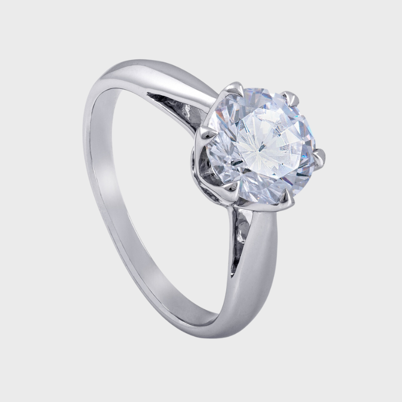 Ta. Silver Ring with Diamond